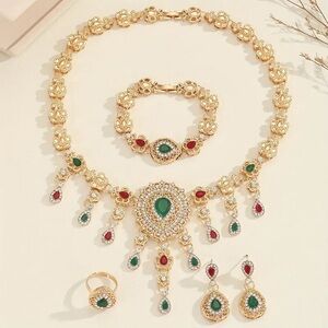 Gold and Gemstone Jewelry Set